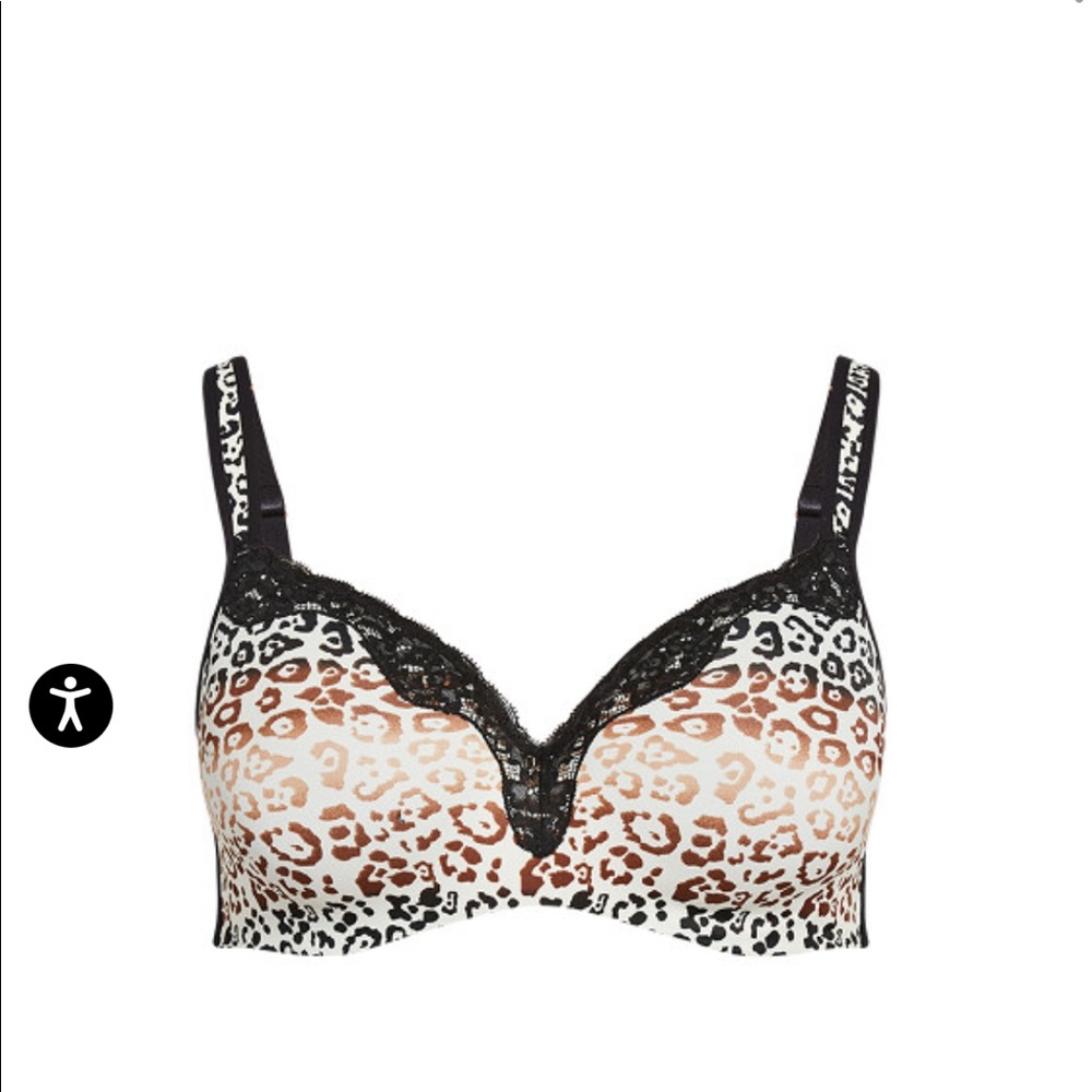 Animal print comfortable bra
